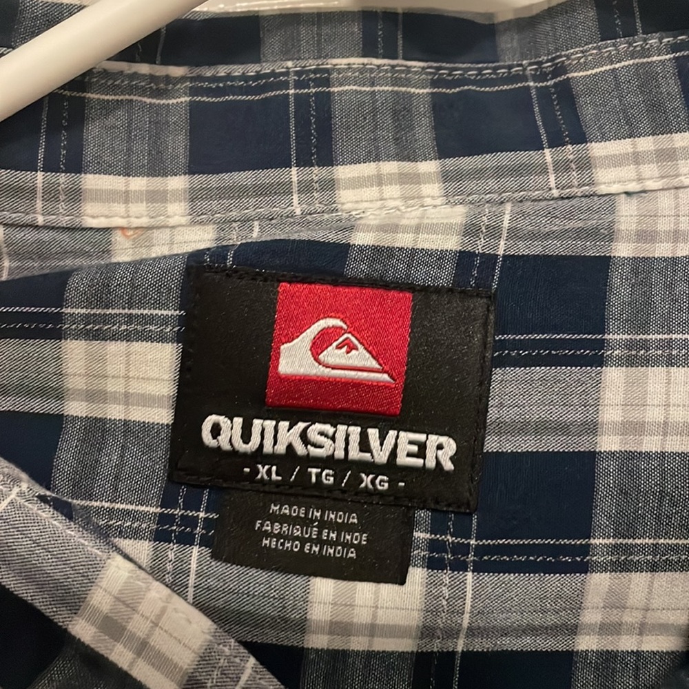 Quick Silver Plaid Button Down Shirt - image 2